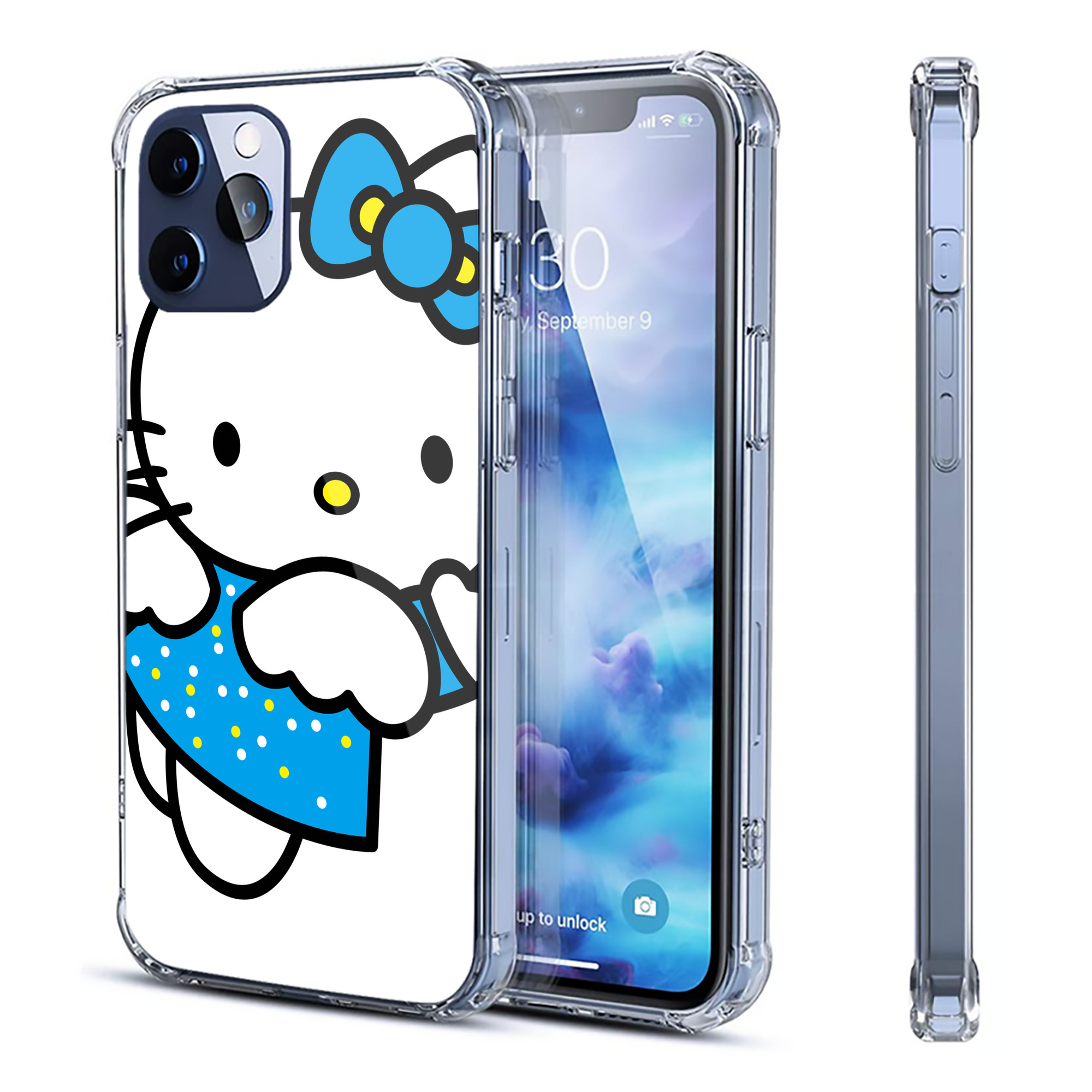 （画像用） Hello Kitty ハローキティ 【iPhone 12シリーズ対応】透明スマホケース（クリアソフトケース）